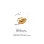 Stylish Geometric Statement - Big High-Quality 316 Stainless Steel Ring for Women with Personalized Texture, Golden Waterproof Design, and Stylish Jewelry