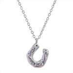 Elegant Equilibrium - U Shape Horseshoe Geometric Cast Pendant, a Fashionable and Simple Necklace Unisex Jewelry for Men and Women, with Charm, PVD Waterproof, and Stylish Bijoux