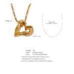 Timeless Romance - 2024 Minimalist Heart Love Hollow Necklace Pendant, 18K Plated Stainless Steel Charm, Romantic Jewelry Bijoux Femme, a Perfect Gift