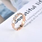 Elegance Unveiled – Fashion Titanium Stainless Steel Mosaic Rhinestone Ring, Luxury CZ Crystal Wedding Ring for Women, Exquisite Jewelry