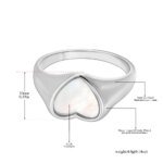 Shell Elegance - Natural Shell Heart Stainless Steel Stylish Ring for Women, Handmade Metal Texture, Waterproof Golden Jewelry for Gala
