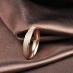 Elegant Bliss - Fashion Ring with Simple Rose Gold Color Design, Titanium Steel Engagement and Wedding Band for Women, Bague Femme
