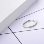 Fashion Titanium Stainless Steel Surface Cutting Rings Jewelry Simple Cute Cocktail Ring For Women Girls