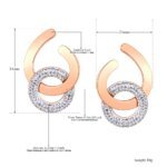 Unique Titanium Stainless Steel Geometric Circle Earrings – Original Design for Women, Trendy CZ Crystal Party Jewelry