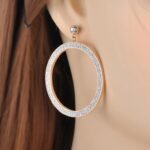 Statement Big Circle Crystals Mosaic Earrings - Stainless Steel Jewelry, Bijoux, Brincos, Pendientes Mujer