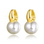 Elegant Original Design White Pearl Party Earrings - Office Style, Trendy Wedding Jewelry for Women