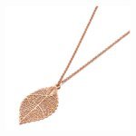 Chic Titanium Stainless Steel Choker Necklace - Trendy Bohemia Style Leaf Pendant Jewelry for Women and Girls