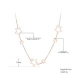 Chic Stainless Steel Hollow Star Choker Necklace - Original Design, Gold Color Chain Pendant Jewelry for Women
