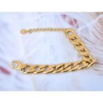 Bold Hyperbole Chain Link Bracelet: Hiphop/Rock Titanium Stainless Steel Big Thick Chain Bracelets for Women and Men