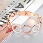 Stainless Steel Rhinestone Cuff Bangles: A Romantic Valentine's Day Gift for Jewelry Lovers in Various Sizes