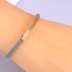 Adjustable Titanium Stainless Steel Rope Chain Bracelet: Trendy Women's Accessory