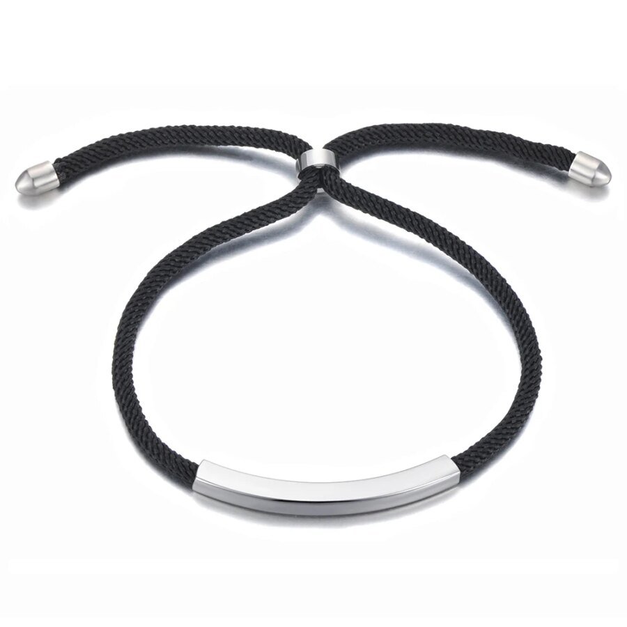 Adjustable Titanium Stainless Steel Rope Chain Bracelet: Trendy Women's Accessory