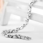 Bohemia Wheat Charm Fashion Bracelet: Silver Color Cubic Zirconia Party Jewelry