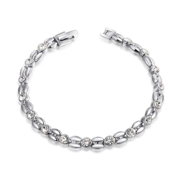 Bohemia Wheat Charm Fashion Bracelet: Silver Color Cubic Zirconia Party Jewelry