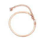 Rose Gold Plated 316L Stainless Steel Thin Snake Chain Bracelet: Bohemian Party Blade Accent for Women and Girls