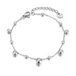 Trendy Titanium Steel Ball Charm Bracelet: Bohemian Beach Party Jewelry