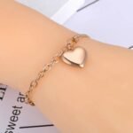 Original Design Bohemia Love Heart Charm Bracelet: Titanium Stainless Steel Chain Link for Women
