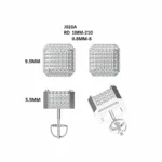 Micropave Hip Hop Jewelry - 925 Sterling Silver Iced Out Moissanite Square Stud Earring, Men's Screw Back