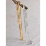 Stylish Double-Layer Chain Anklet: Classic Stainless Steel Exquisite Anklet for Women in Trendy Gold and Silver Colors - Summer Charm Jewelry