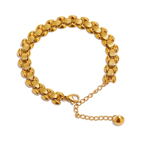 High-Quality Stainless Steel Chain Bracelet: 18 K Metal Fashion, Waterproof Jewelry for Women, Bijoux Femme Gift