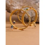 Chic Stainless Steel Wrist Bangle Bracelet - Cubic Zirconia, 18K Gold Plated, Waterproof